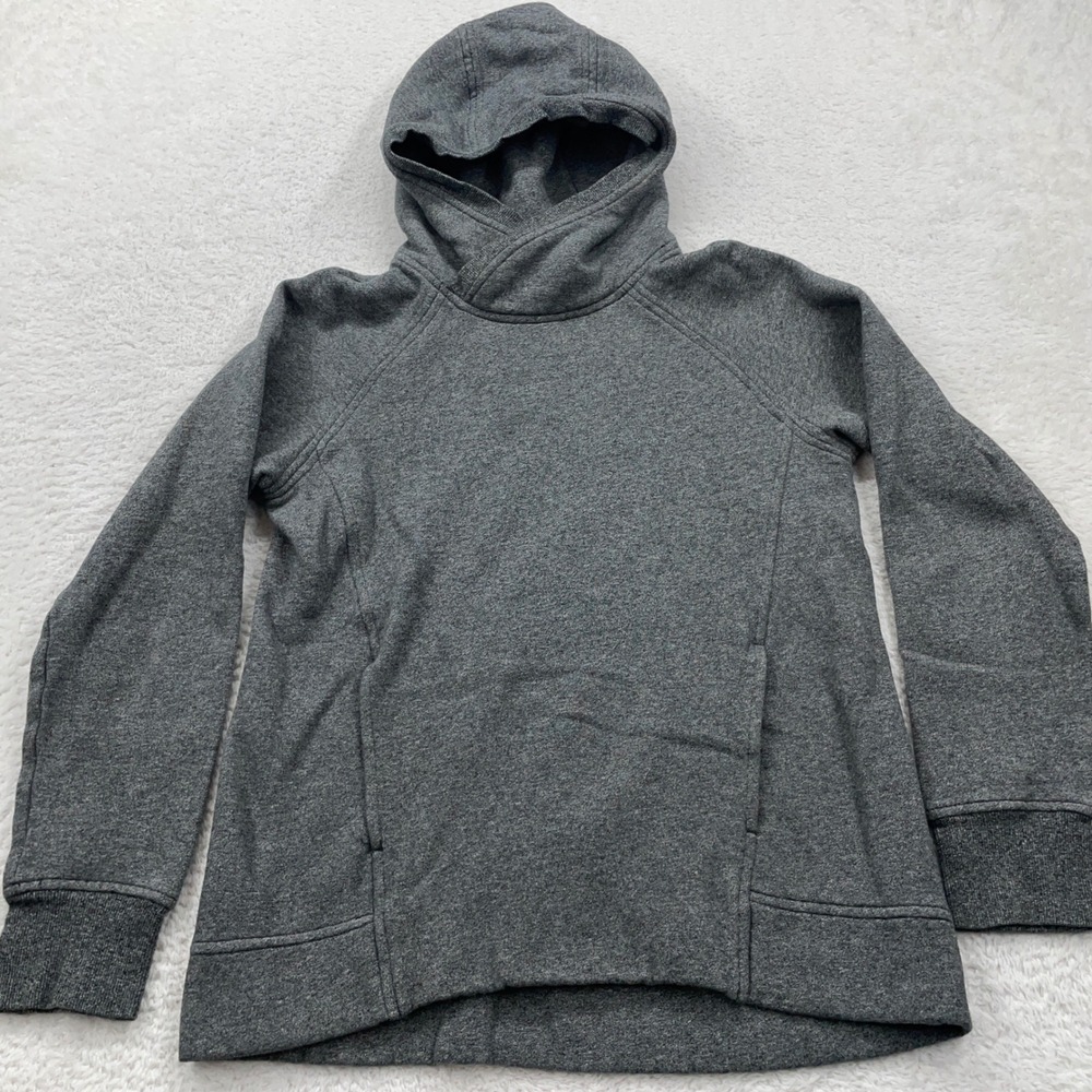 Lululemon Athletica Hoodie Size 6 Gray Pullover Athleisure Activewear